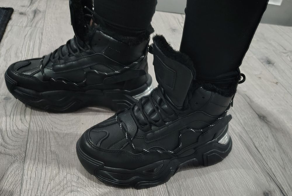 Bocanci îmblăniți stil adidas unisex