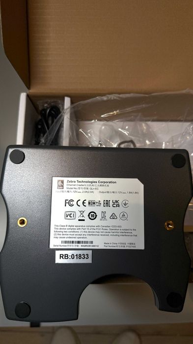 4 dock-uri originale Zebra QLN-EC Ethernet Cradle, noi, sigilate