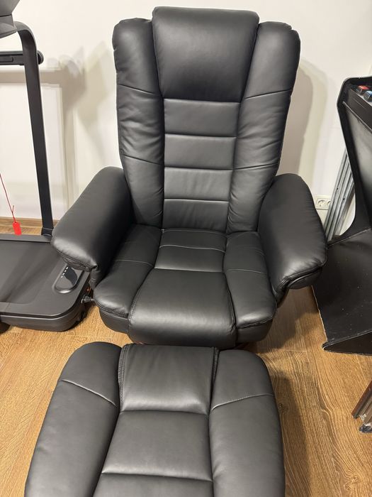 Fotoliu piele negru