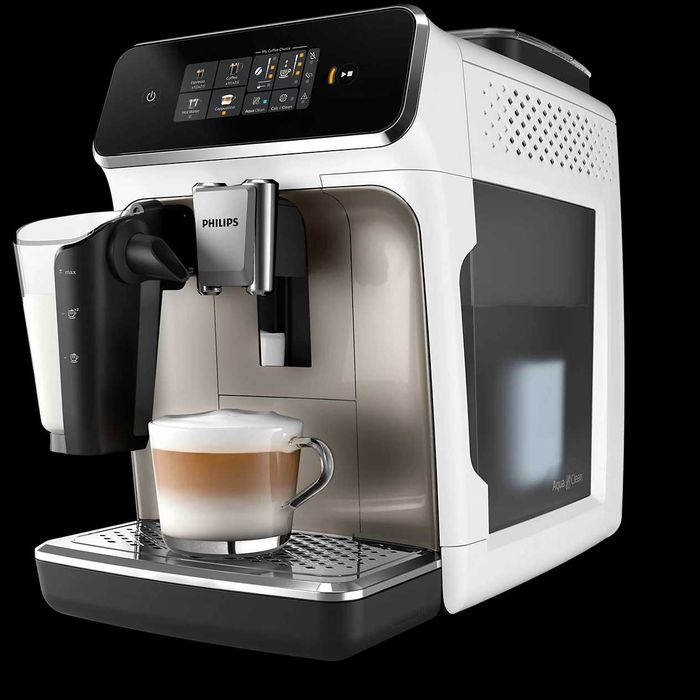 Кафемашина PHILIPS LatteGo EP2333/40 Кафеавтомат Филипс с кана Бяла