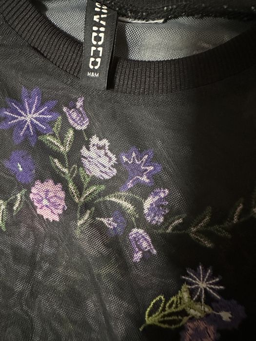 Bluza transparenta cu impreuri