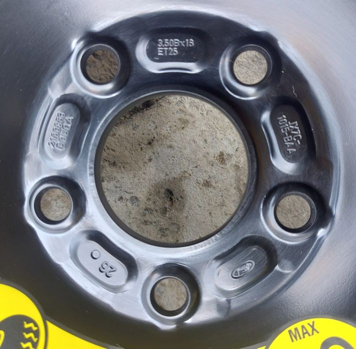 O rezervă slim Ford Focus C-Max 125/70 R16 seria 4.50Bx16 ET25 - 5x108