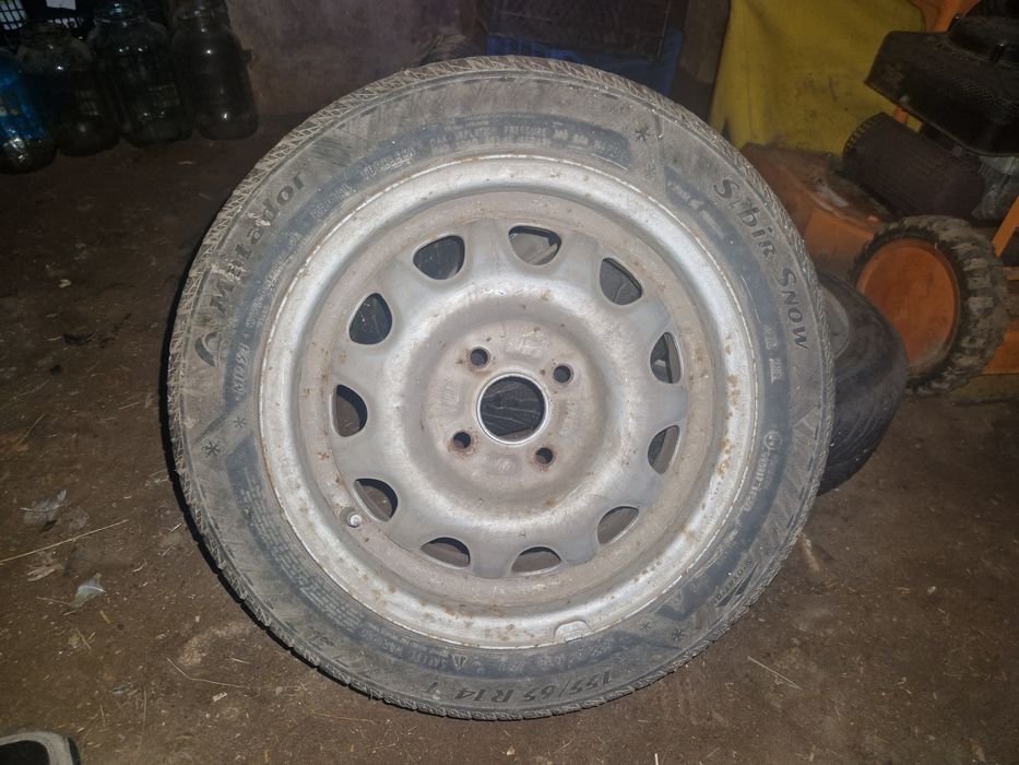 Vand roti ,155/65R14 T, M+S,vand jante tabla,vand anvelope