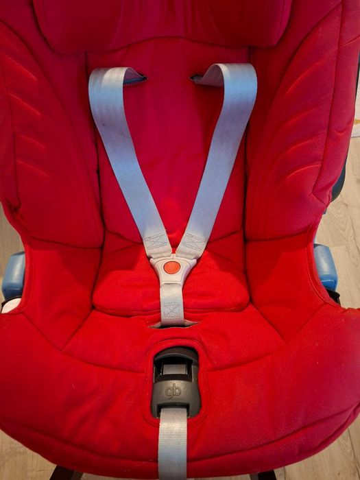 Scaun auto ISOFIX GB Base-fix, 45-105 cm, Roșu