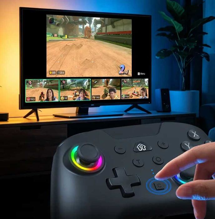 Controller wireless TOPWOLF HS-SW2504-BT pentru Nintendo Switch 2 – Hall Effect – RGB