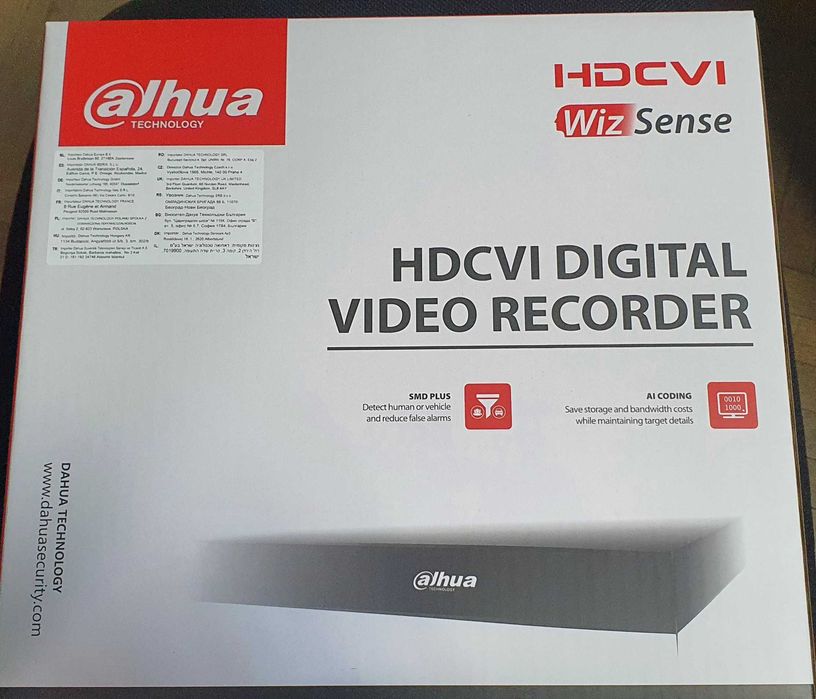 Хибриден  чисто нов DVR Dahua DH-XVR1B16-I 16+2канала за камери