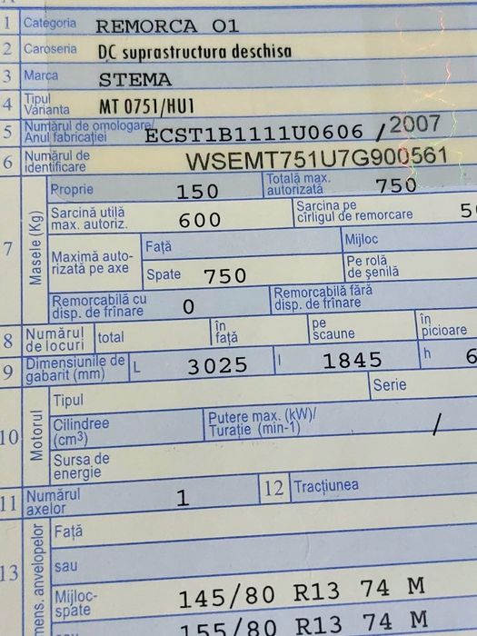 Remorca Stema vand/schimb/inchiriez