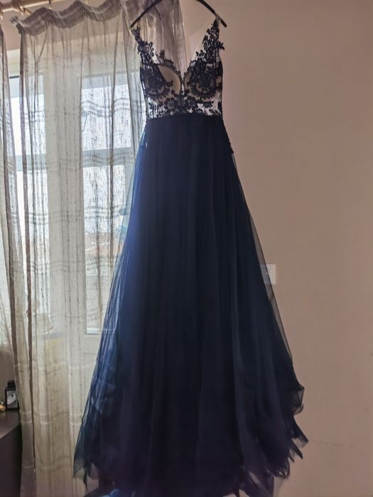 Бална  тъмносиня рокля