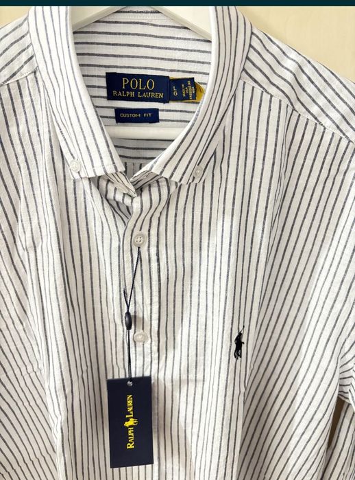 Camasa Polo Ralph Lauren alba cu dungi