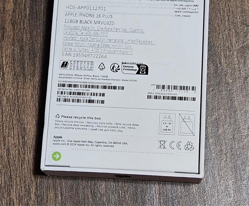 iPhone 16 Plus nou sigilat garantie 2 ani