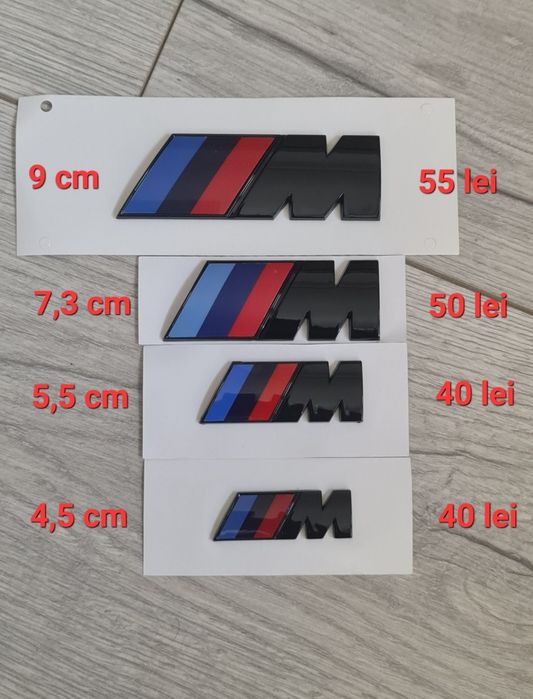 Emblema-Sigla-Logo-M-Power-Performance-Negru-Lucios-Aripi-Spate-Haion-Bmw-F10-F30-G20-G30-F15-F16-G05-G06