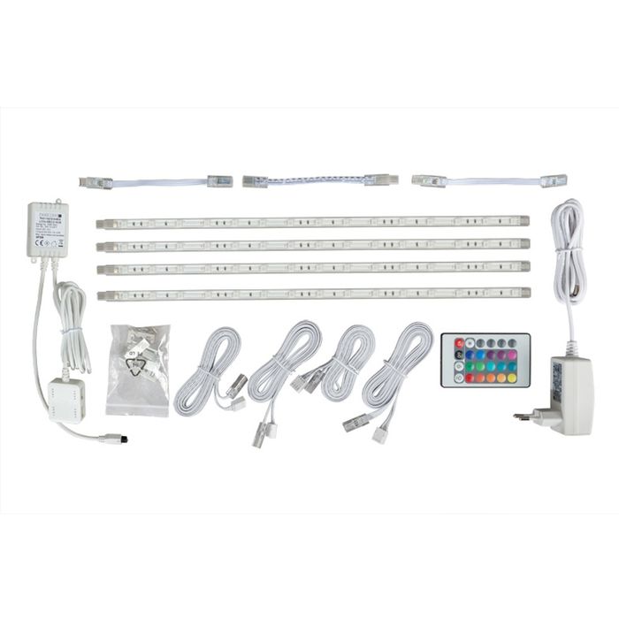 RGB LED осветление UltraLux KLLRGB – комплект 4 LED бара с дистанционно