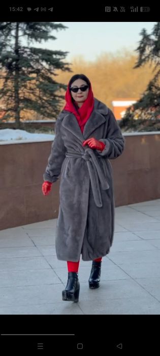 Эко шуба в идеальном состоянии