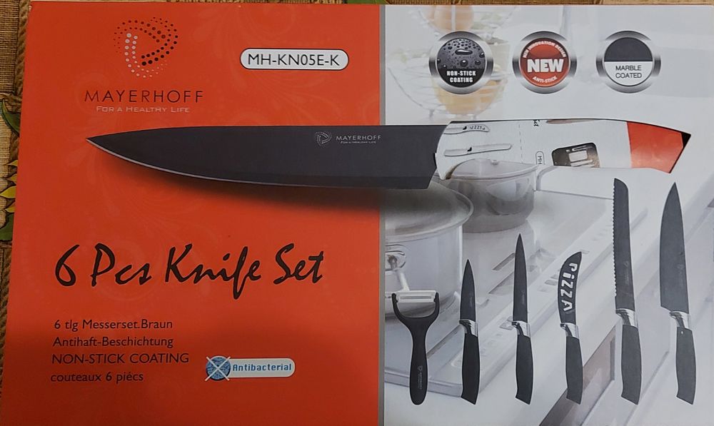 Set 5 Cutite + 1 Decojitor Ceramice - antibactriene MAYERHOFF