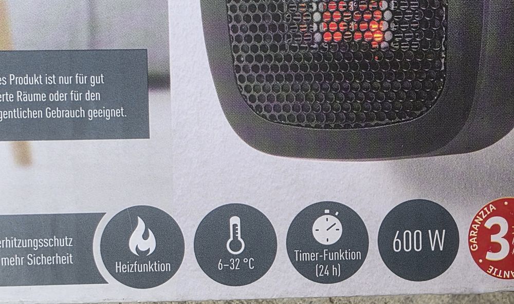 Vând Miniaeroterma de priza Silvercrest 600 W