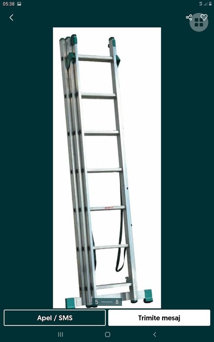 Scari din ALUMINIU 3 x 7 Trepte POLONIA NOI - 420 Lei