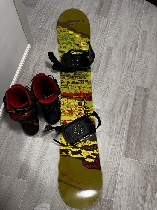 Placa Snowboard Pale Sandstorm Green 159cm /legaturi rage