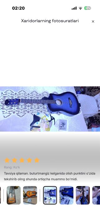 Akustik gitara komplekt sumkasi bilan ishlatilmagan yangi