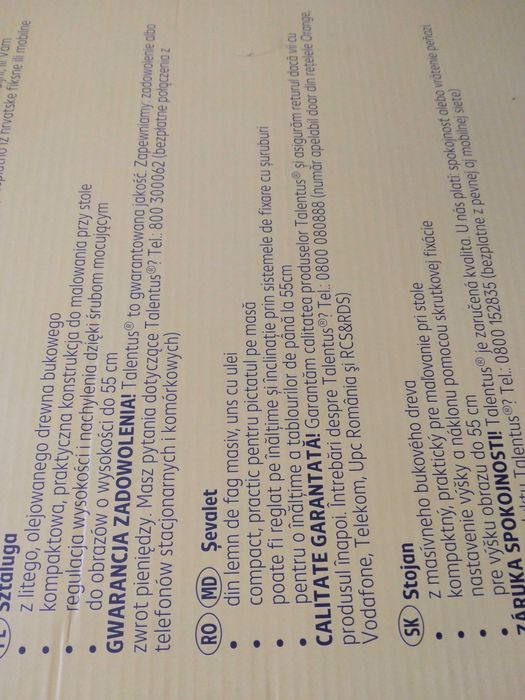 Sevalet pictura pentru masa, din lemn masiv, nou