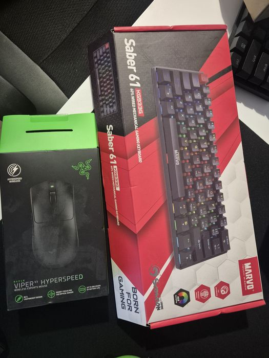 Mouse Razer Viper v3 Hyperspeed +Tastatura Marvo Saber 61