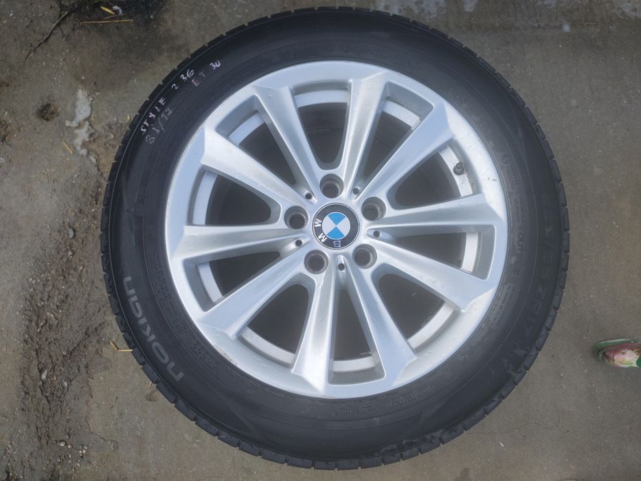 Jante BMW 8j/17 ET30 225/55/R17 cu anvelope Nokian