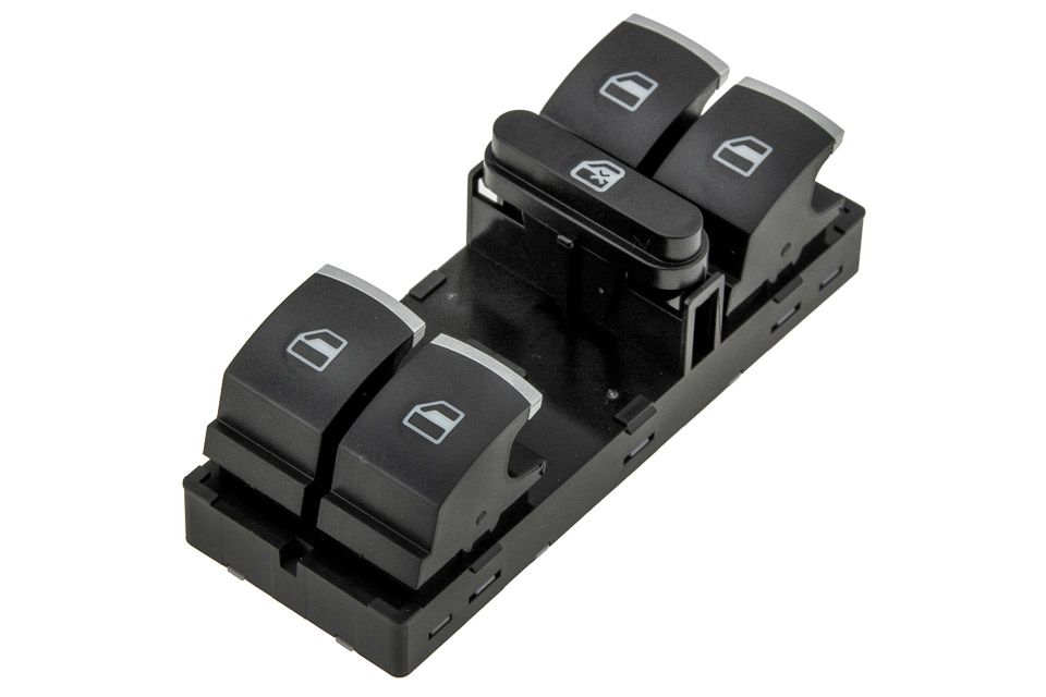 Бутон ключ за стъкла, Volkswagen, VW Golf 5, Passat B6, Tiguan, Хром