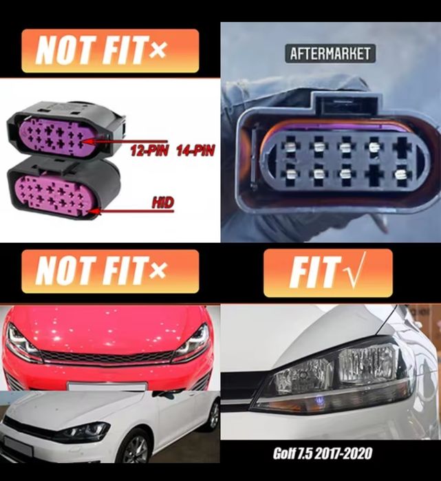 Faruri led golf 7.5 pentru halogen