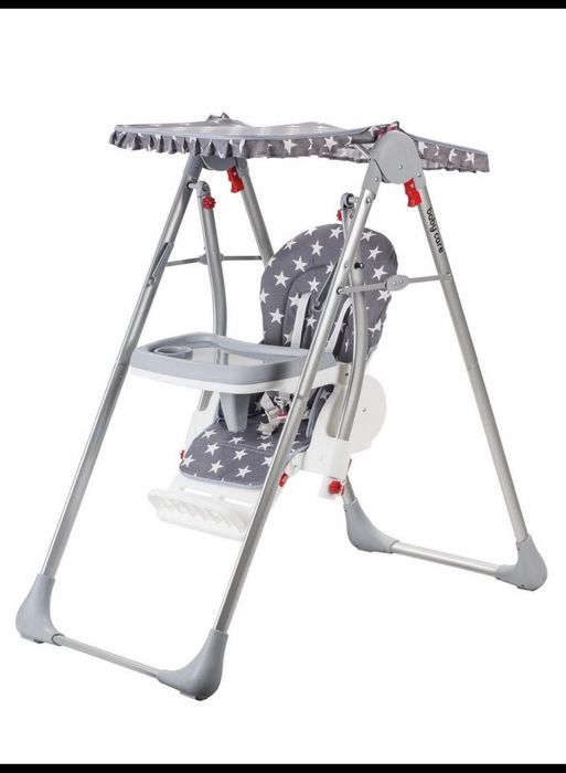 Бебешка люлка Baby Care Elite - Сива | люлка и столче за хранене