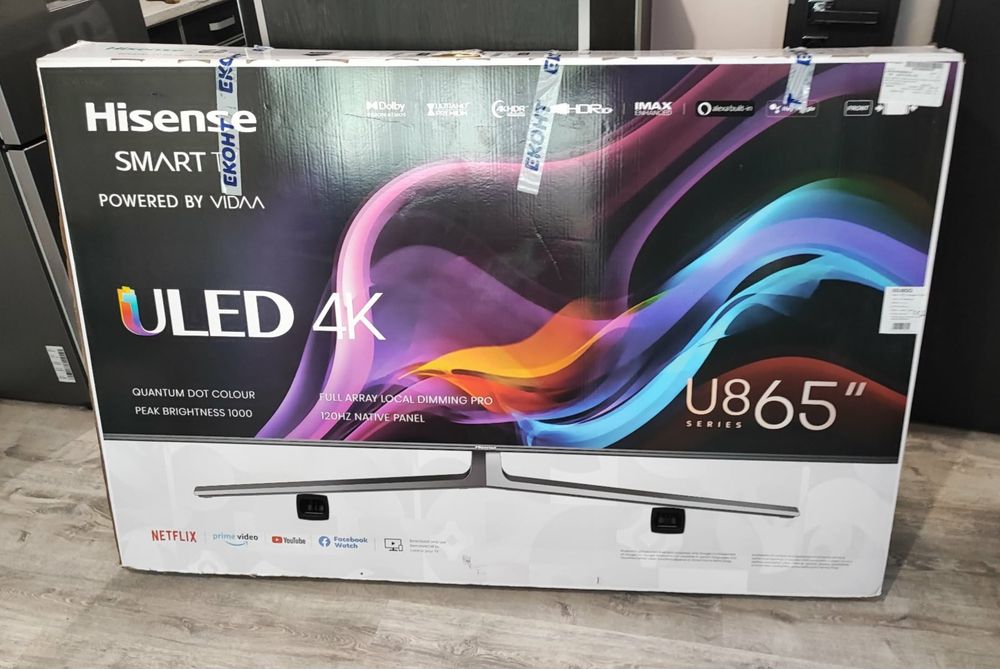 Премиум смарт телевизор Hisense 65U8GQ – 65", 4K ULED, 120Hz