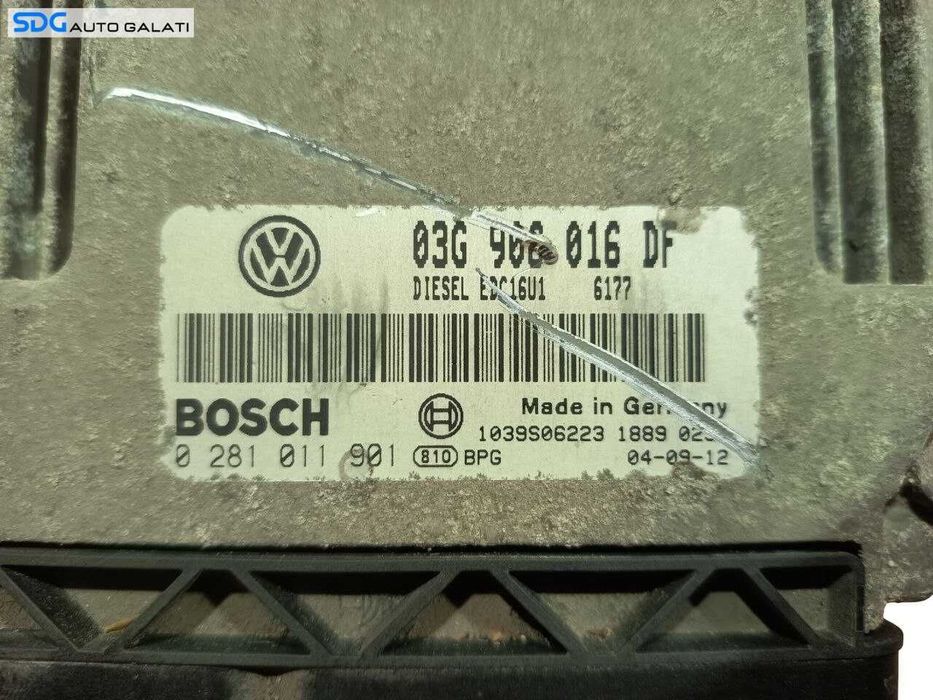 Kit Pornire ECU Calculator Motor Ceas Ceasuri Bord Chei Cheie CIP Imobilizator Volkswagen Jetta 3 MK3 1.9 TDI BKC 2004 - 2008 Cod 03G906016DF 0281011901 [LS0425] [LS0426]