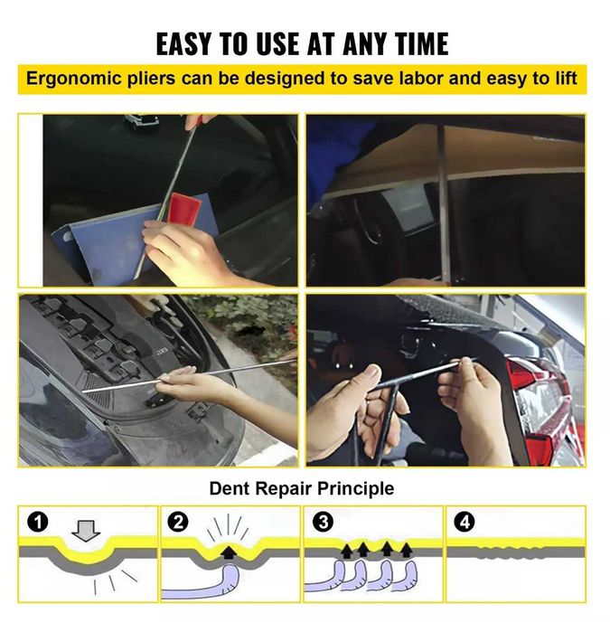VEVOR PDR Комплект Лостове със сменяем връх за ремонт на вдлъбнатини