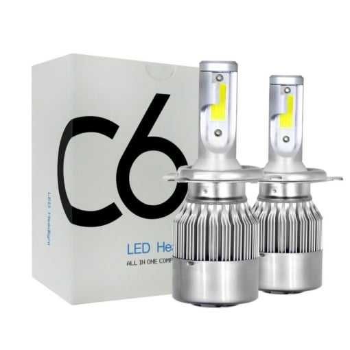 Set Led-uri Auto H4 Lumina Alba, Ideal pentru Tico, Logan, Etc.