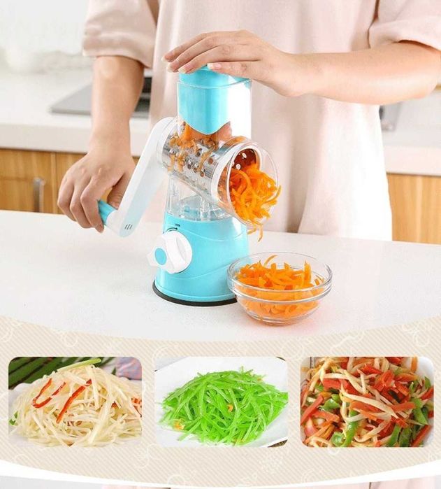 Интересно ренде тип ръчна мелничка с 3 рендета от неръждаема стомана