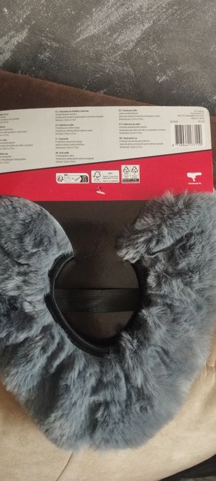 Мека калъфка за велосипедна седалка Walfort TEDDY BEAR, сива
