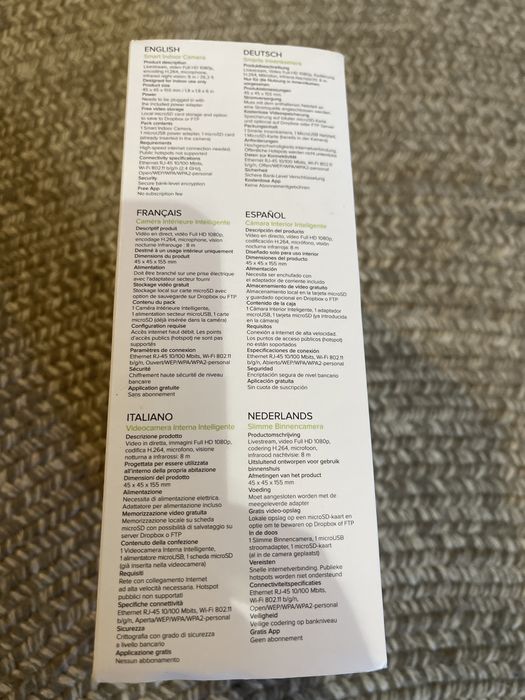 Camera supraveghere interior Netatmo