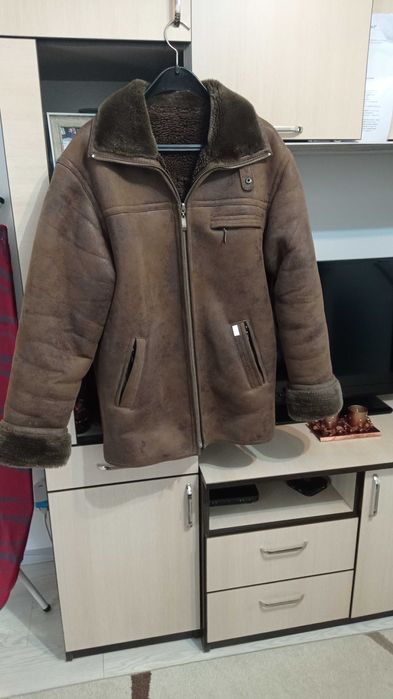 Мъжка шуба от изкуствена кожа
