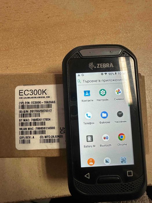 Zebra EC300K баркод скенер / мобилен компютър с вграден сканер