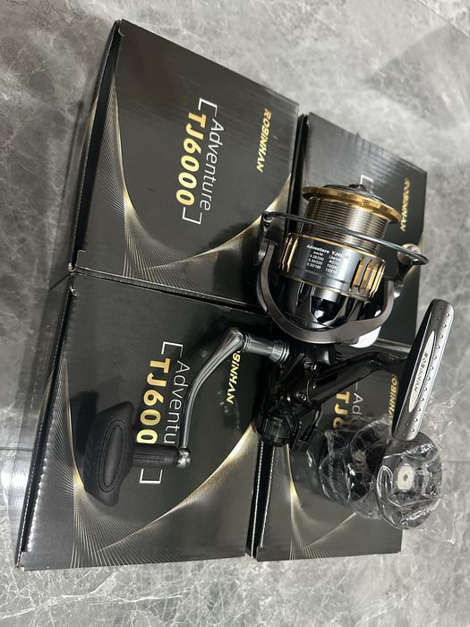SET 4 mulinete Robinhan Adventure TJ6000, noi, sigilate, cu accesorii incluse.