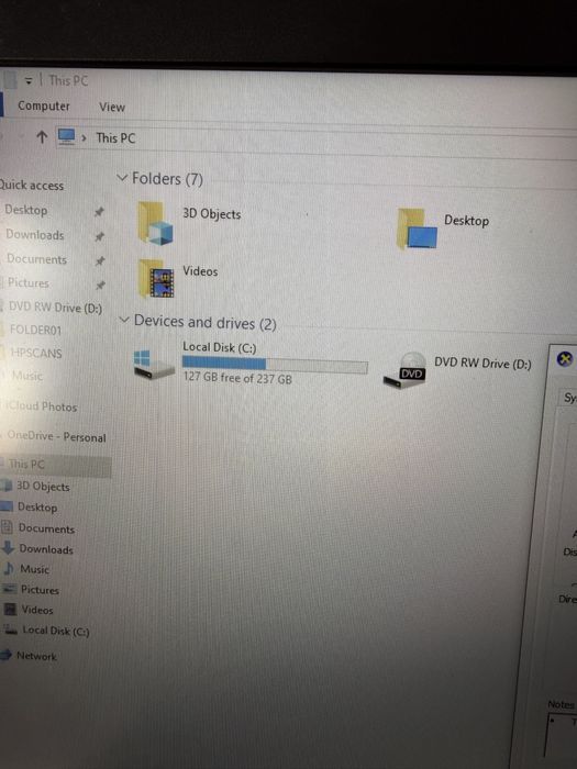 Laptop HP i 7  gen 7 , 16 gb Ram , 256 gb