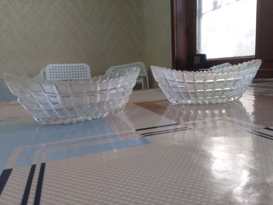 Хрустальные лодочки для салата