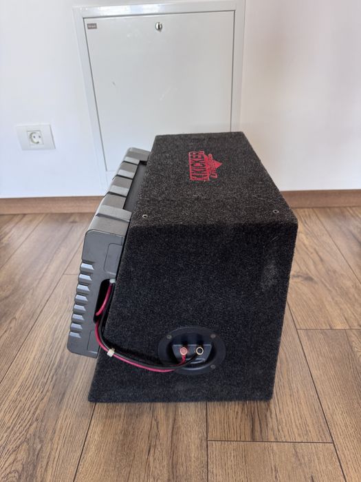 Subwoofer Kicker Solo Baric S10L7 cu amplificator Kicker KX300.2