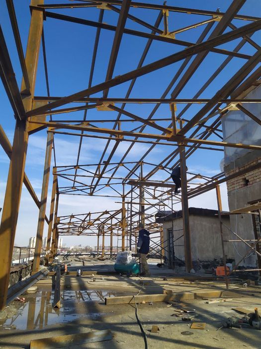 Металлоконструкция,навес,ангар,автонавес.сендвич панель,ворота.