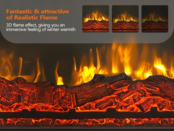 Камина с 3Dефект и реалстичен пламък, дистанционно