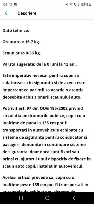 Scaun auto rotativ 360'