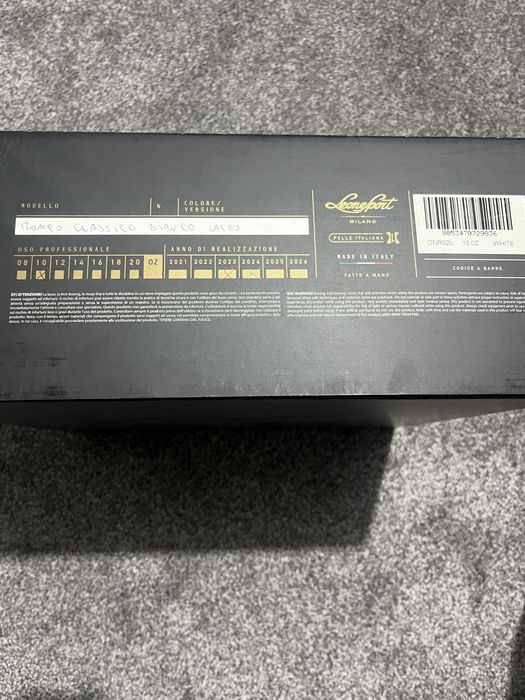 Manusi Box 10OZ Leone Sport Romeo Classico Bianco