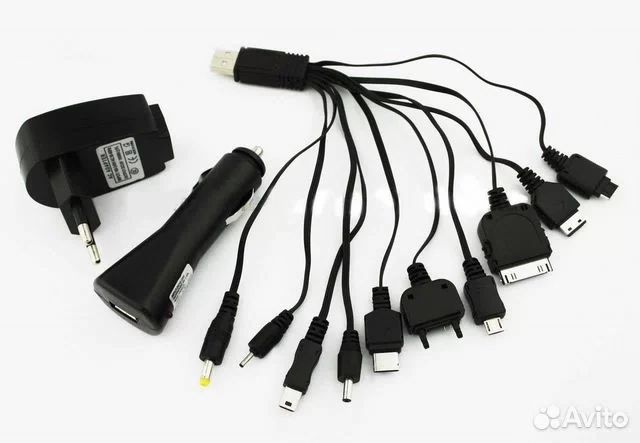 Много разных сетевых адаптеров кабелей