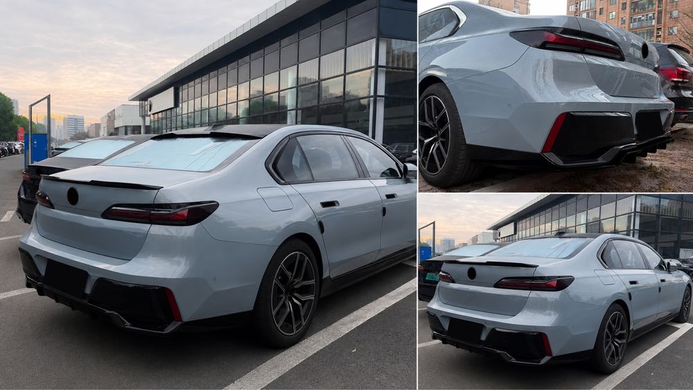 Lip Prelungire Bara Fata Praguri Difuzor Bara Spate BMW G70 i7 Eleron Portbagaj Luneta