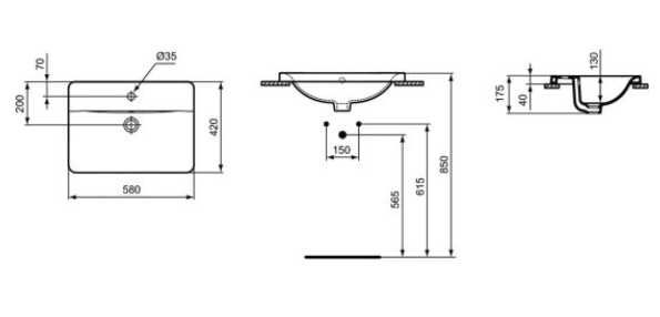 Chiuveta Ideal Standard 58x42 cm / ambalaj sigilat