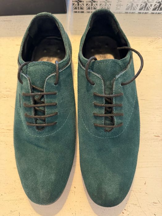 Pantofi Prada verzi, 44, piele intoarsa