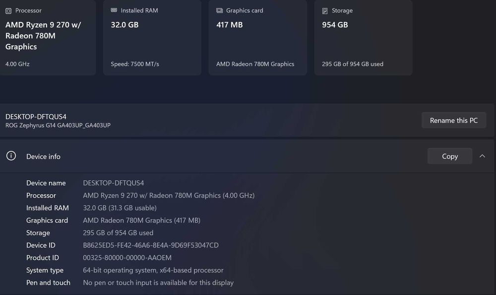 Asus Zephyrus G14 3K 120Hz OLED 32GB 1TB RTX 5070